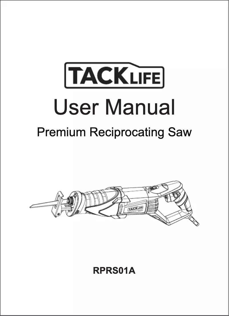 Page n°1 - Manuel utilisateur Tacklife RPRS01A