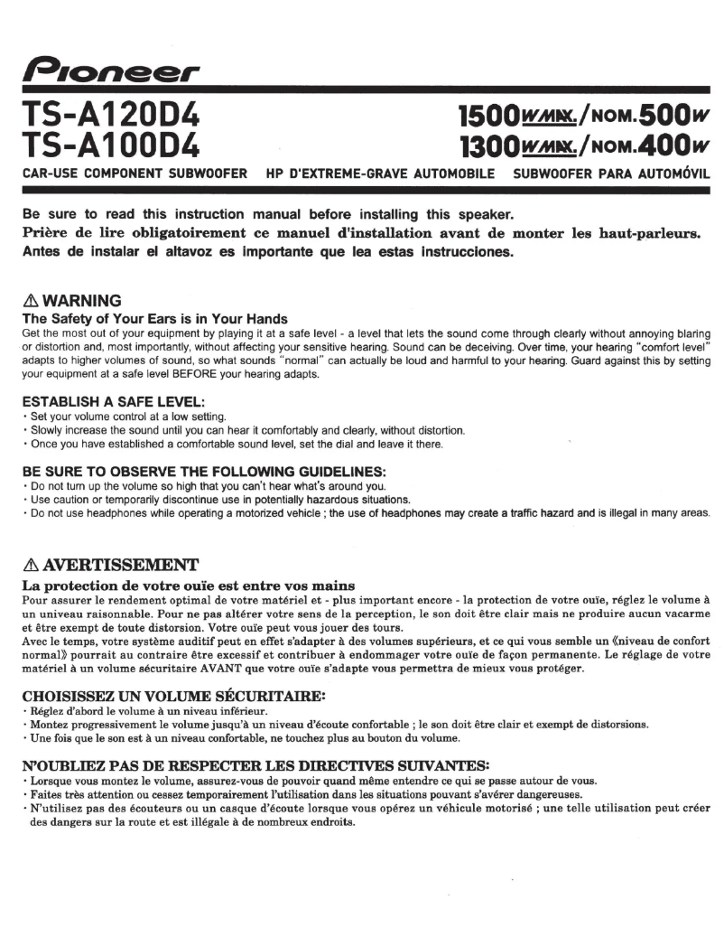 Page n°1 - Mode d'emploi Pioneer TS-A120D4