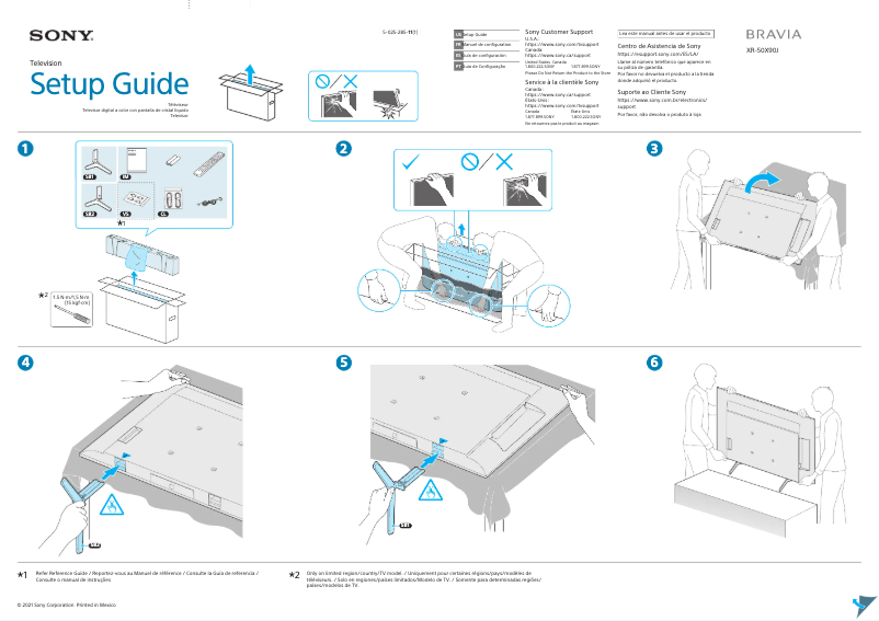 Image de la première page du manuel de l'appareil Bravia XR-50X90J