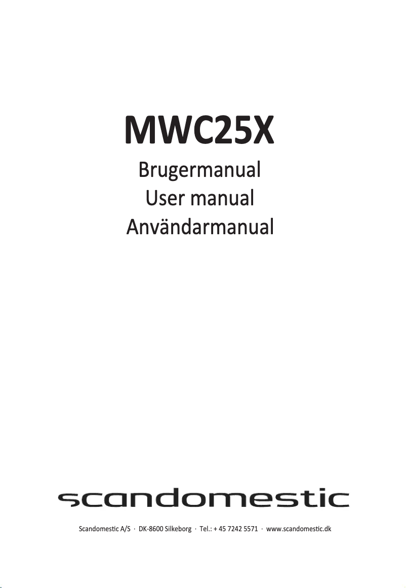 Image de la première page du manuel de l'appareil MWC25X