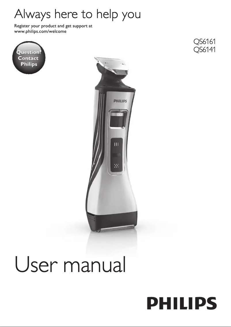 Page n°1 - Manuel utilisateur Philips Norelco StyleShaver QS6161