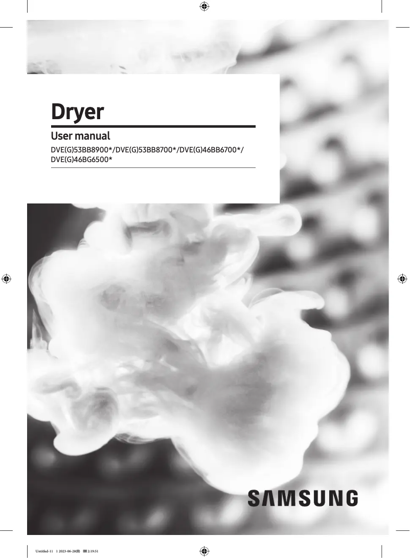 Page 1 de la notice Manuel utilisateur Samsung DVG53BB8900G