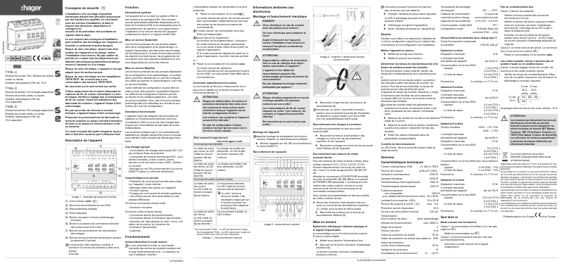 Page 1 de la notice Manuel utilisateur Hager TXA604D