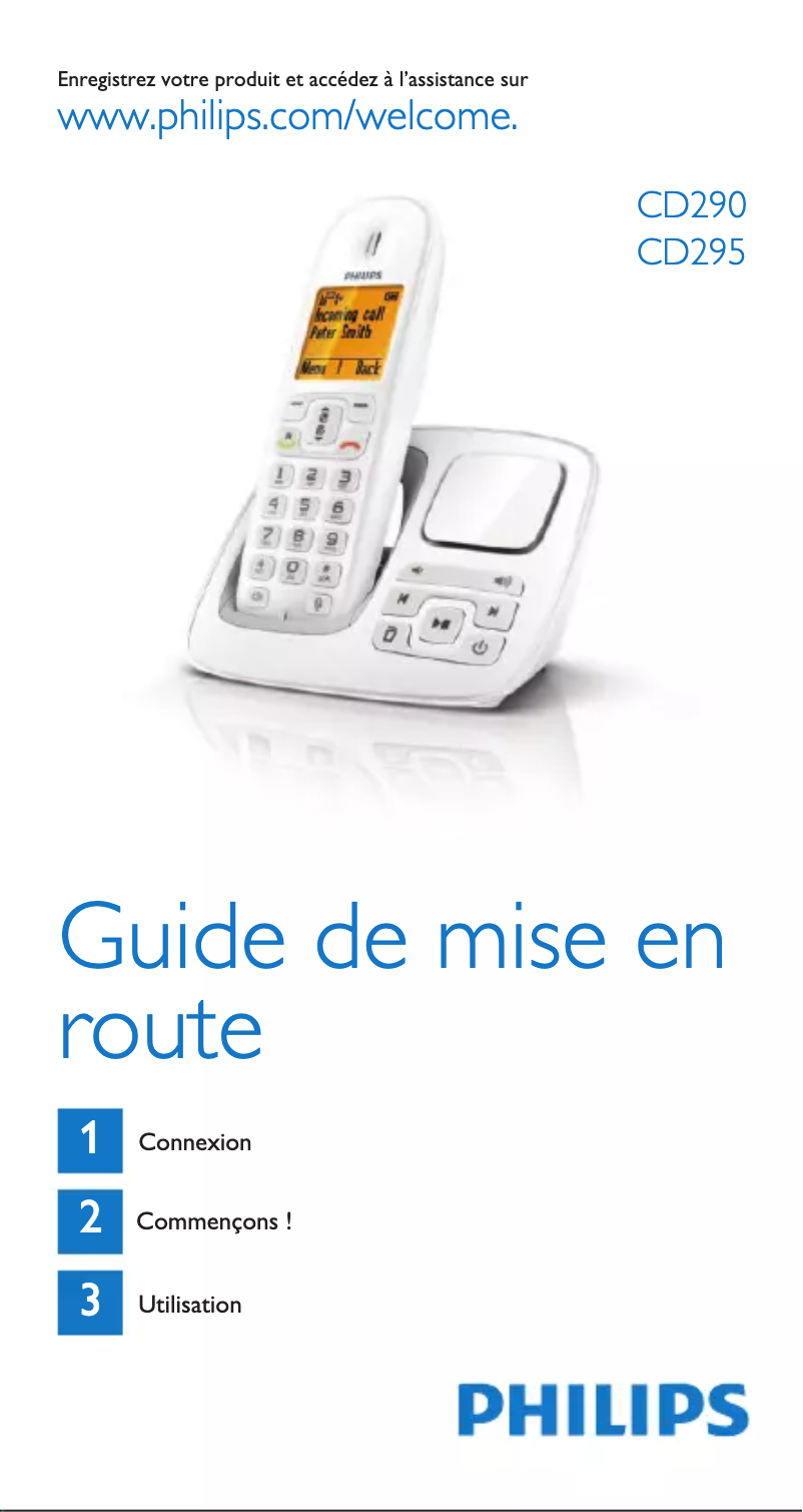 Página 1 del manual Guía de inicio rápido Philips BeNear CD2951B