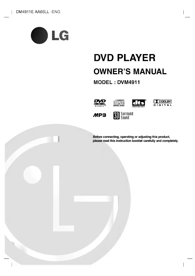 Page 1 de la notice Manuel utilisateur LG DM4911E