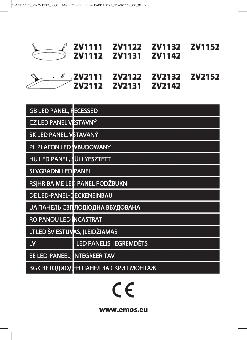 Page 1 de la notice Manuel utilisateur Emos ZV1132