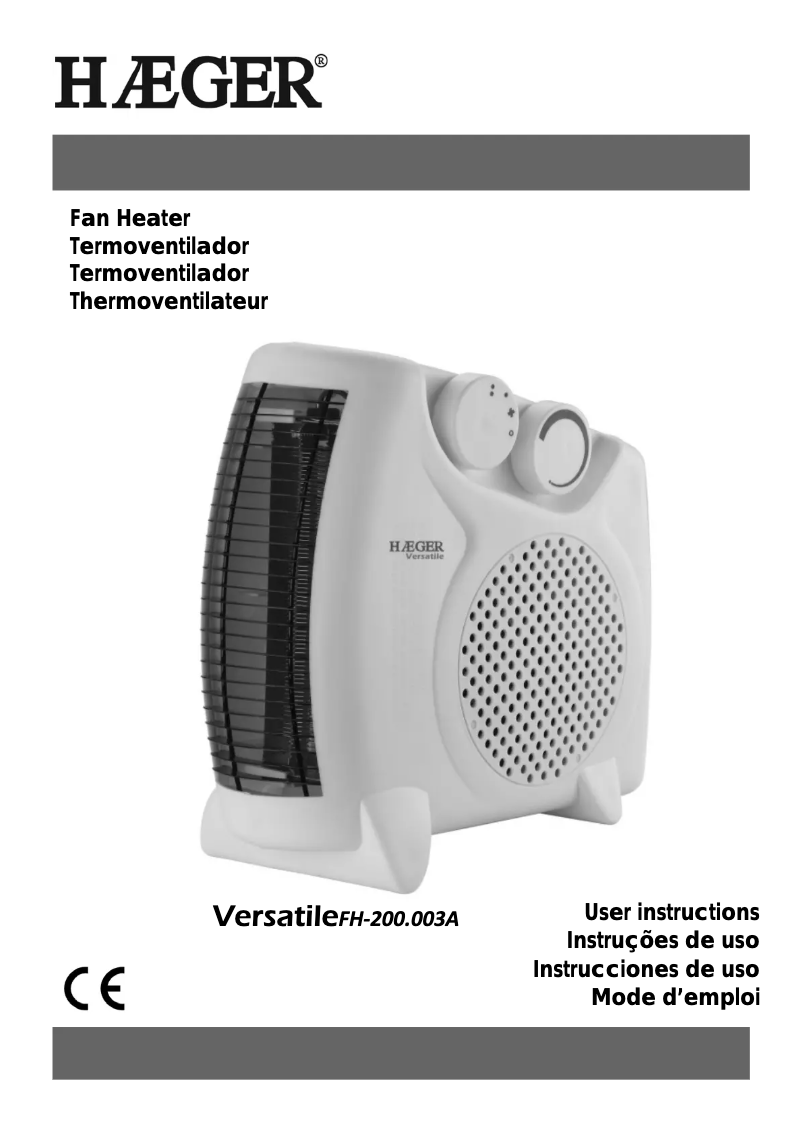 Page 1 de la notice Manuel utilisateur Haeger Versatile FH-200.003A