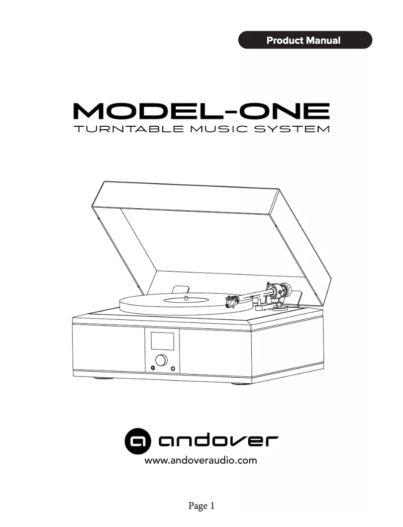 Page 1 de la notice Manuel utilisateur Andover Model-One