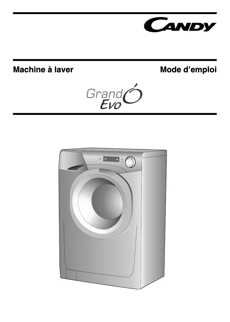 Page 1 de la notice Manuel utilisateur Candy EVO 1472D3