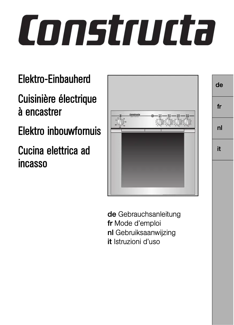 Page 1 de la notice Manuel utilisateur Constructa CH11820