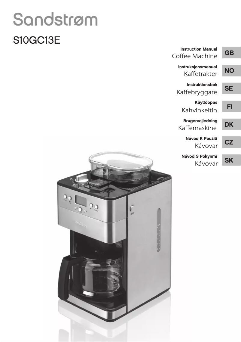 Image de la première page du manuel de l'appareil S10GC13E