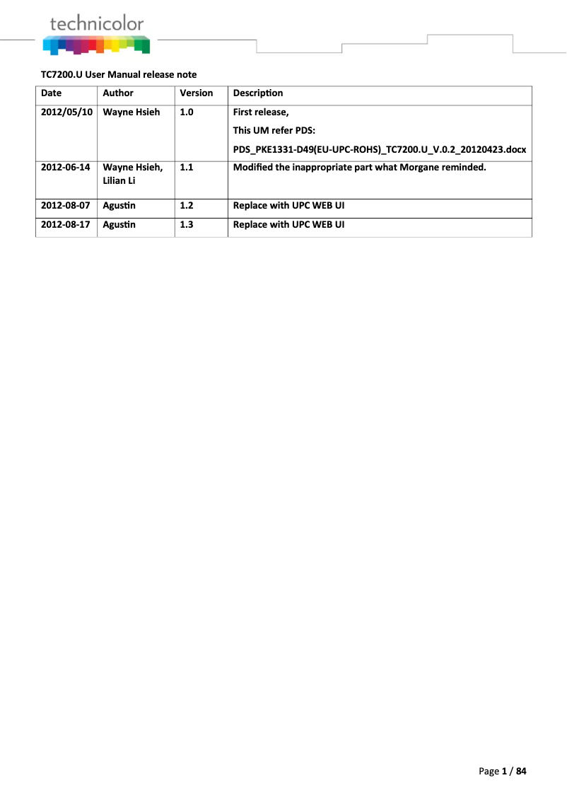 Image de la première page du manuel de l'appareil tc-7200
