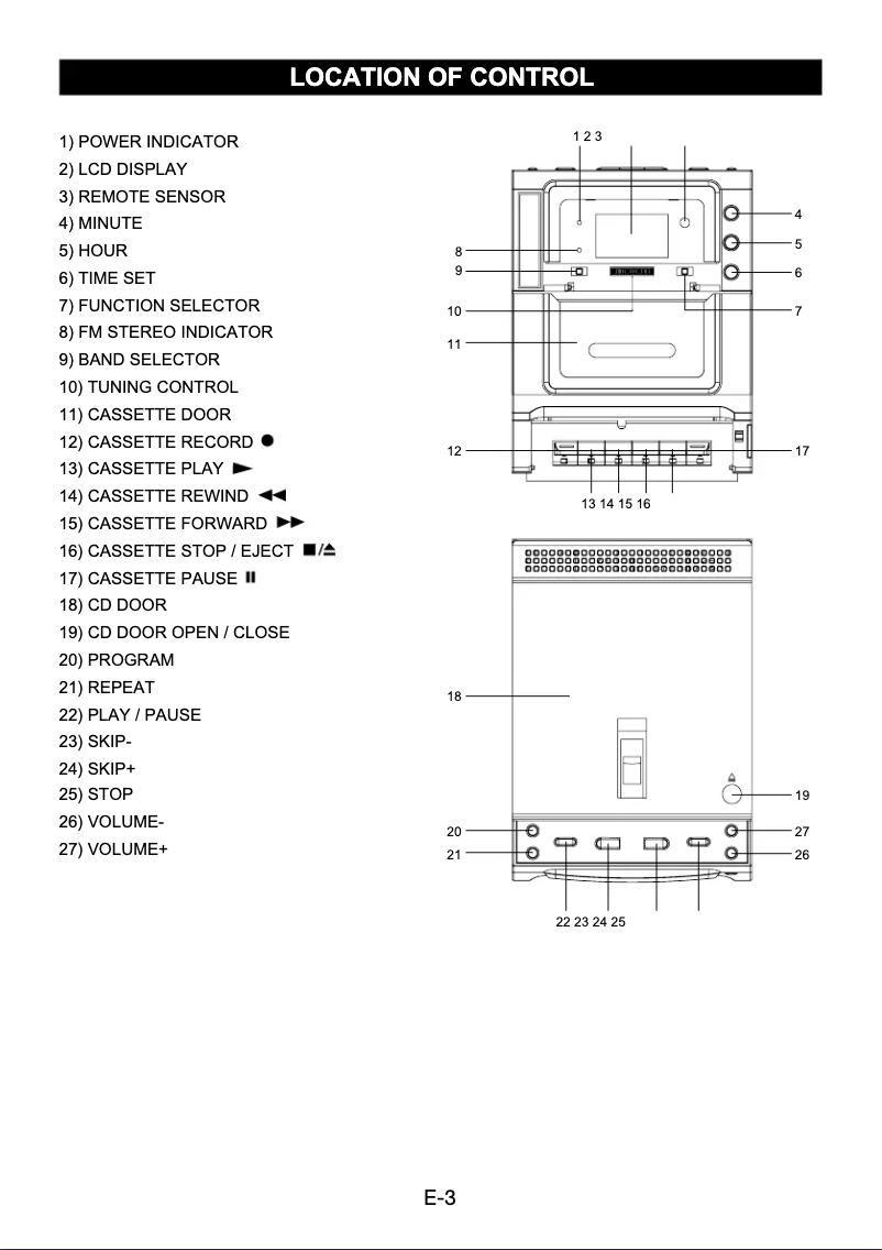 Page 1 de la notice Manuel utilisateur Soundmaster MCD750