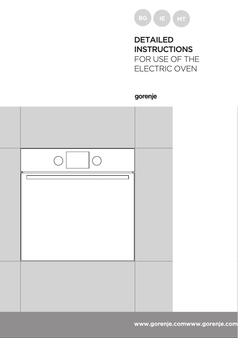 Page 1 de la notice Manuel utilisateur Gorenje BO636E11X