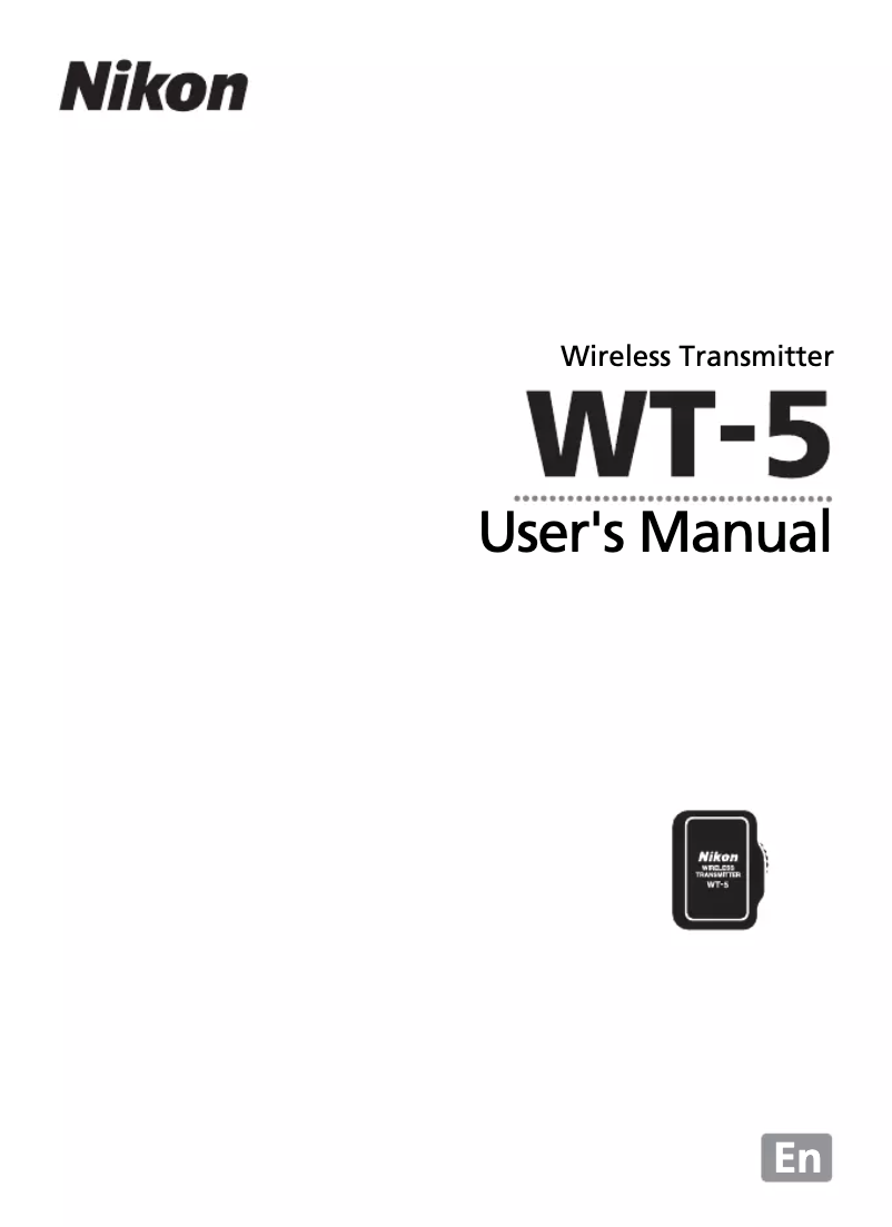 Image de la première page du manuel de l'appareil WT-5A