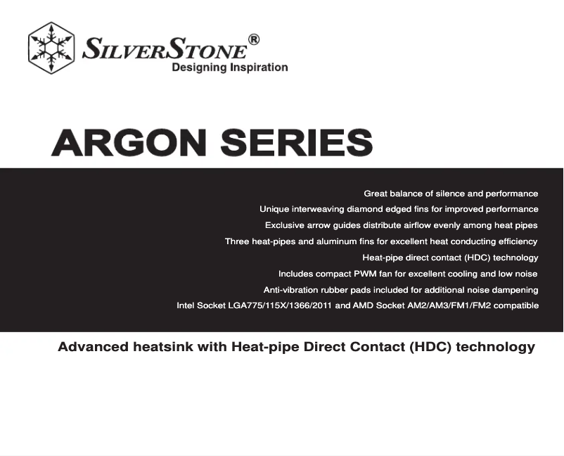 Page n°1 - Manuel utilisateur Silverstone Argon AR07