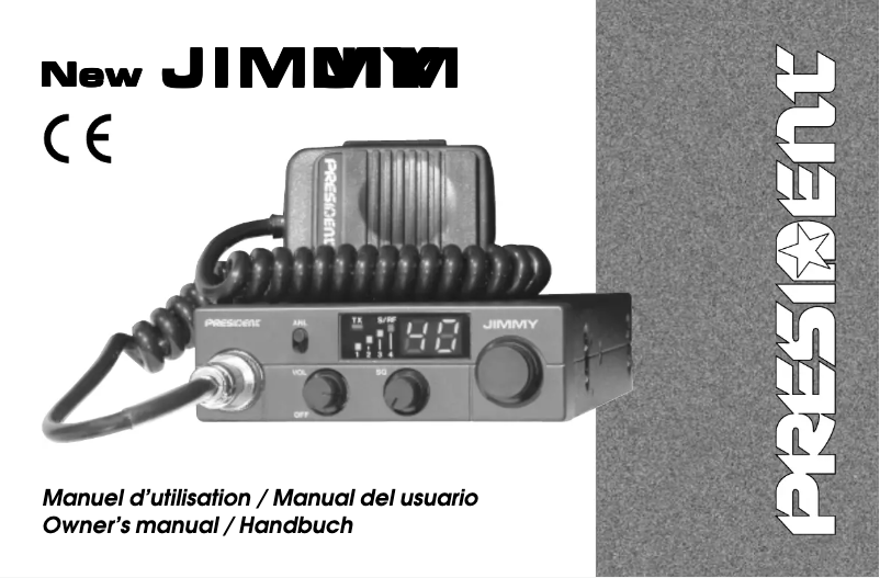 Page 1 de la notice Manuel utilisateur President Jimmy