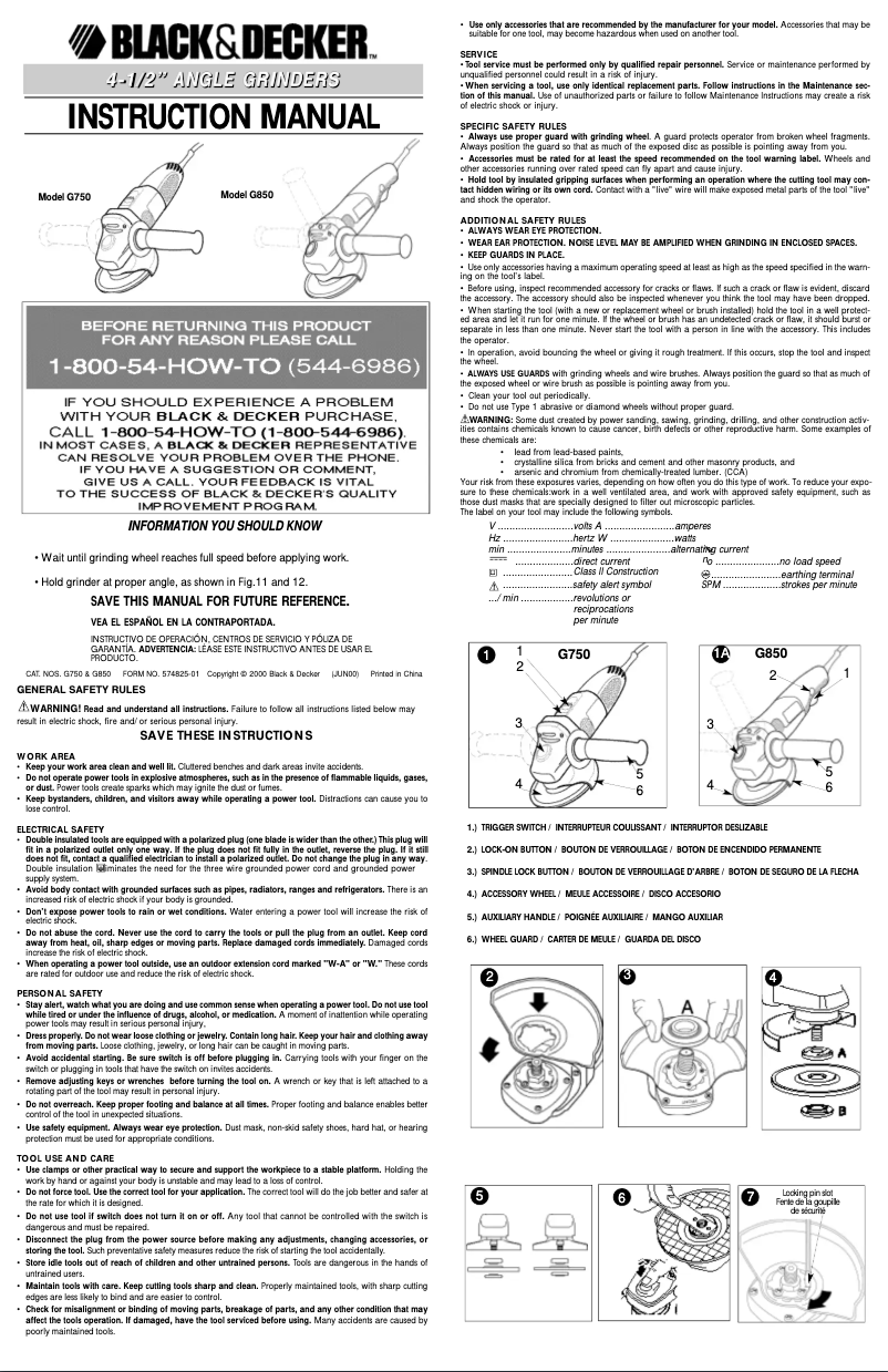 Image de la première page du manuel de l'appareil G750