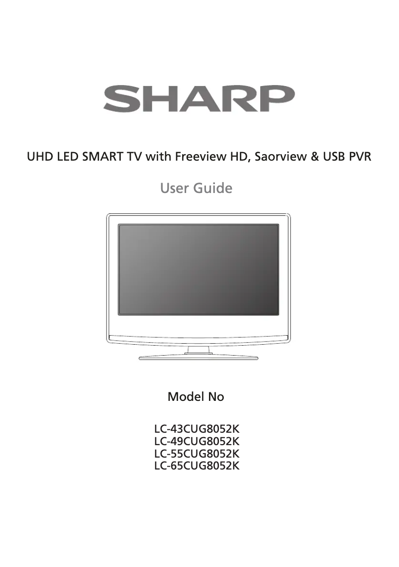 Image de la première page du manuel de l'appareil LC-65CUG8052K