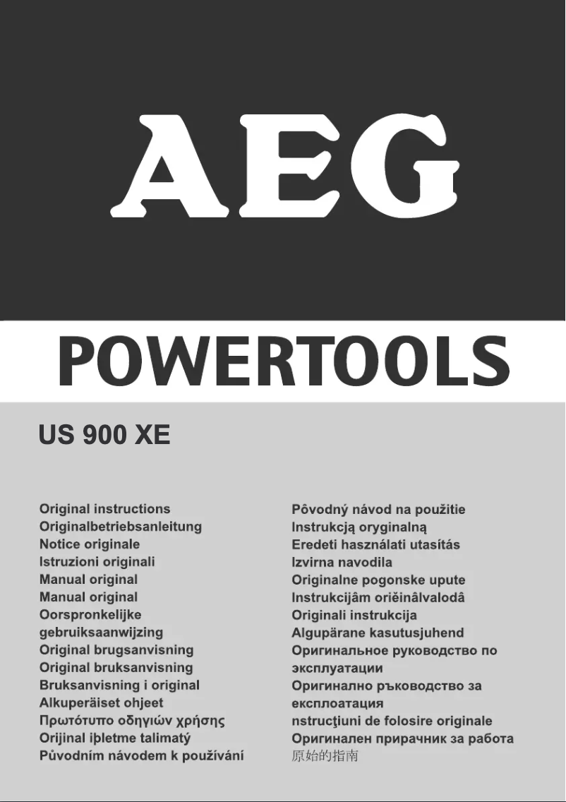 Página 1 del manual Manual de usuario AEG US 900 XE