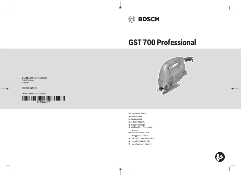 Page n°1 - Manuel utilisateur Bosch GST 700 Professional