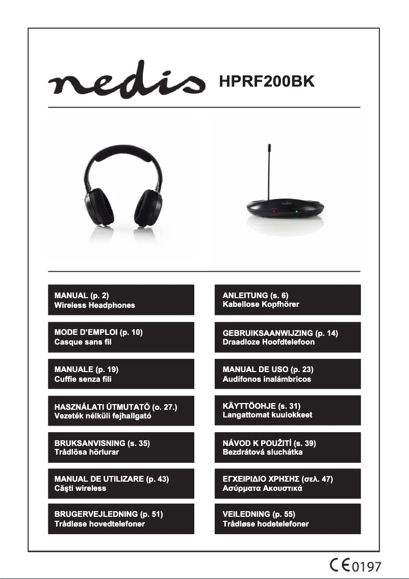 Image de la première page du manuel de l'appareil HPRF200BK