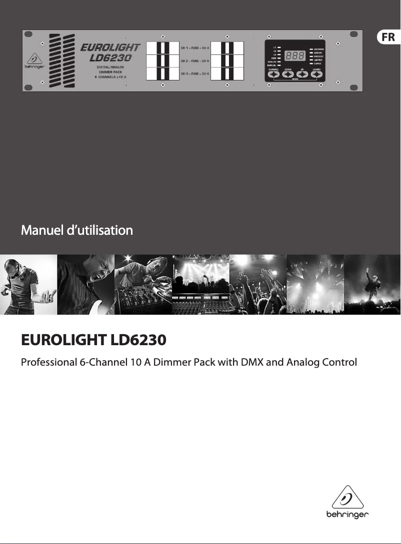 Page 1 de la notice Manuel utilisateur Behringer EUROLIGHT LD6230