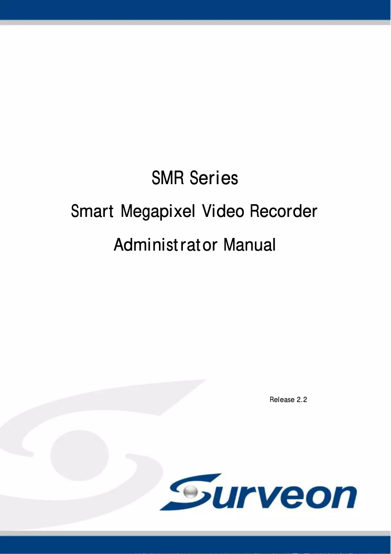 Page 1 de la notice Manuel utilisateur Surveon SMR2016