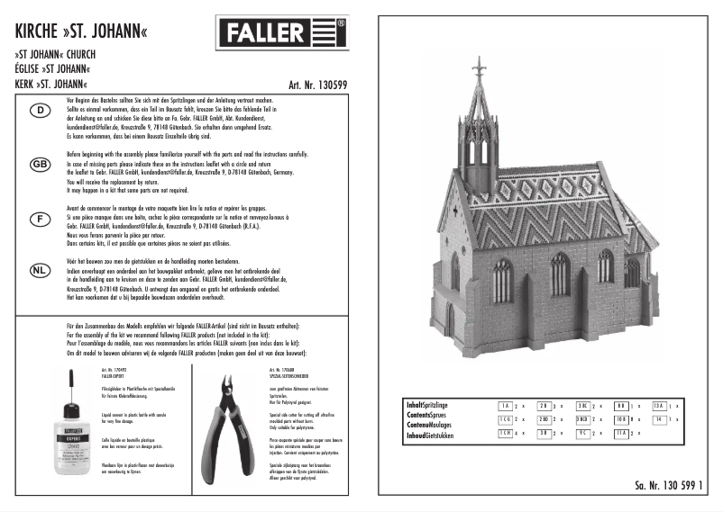Page n°1 - Manuel utilisateur Faller 130599