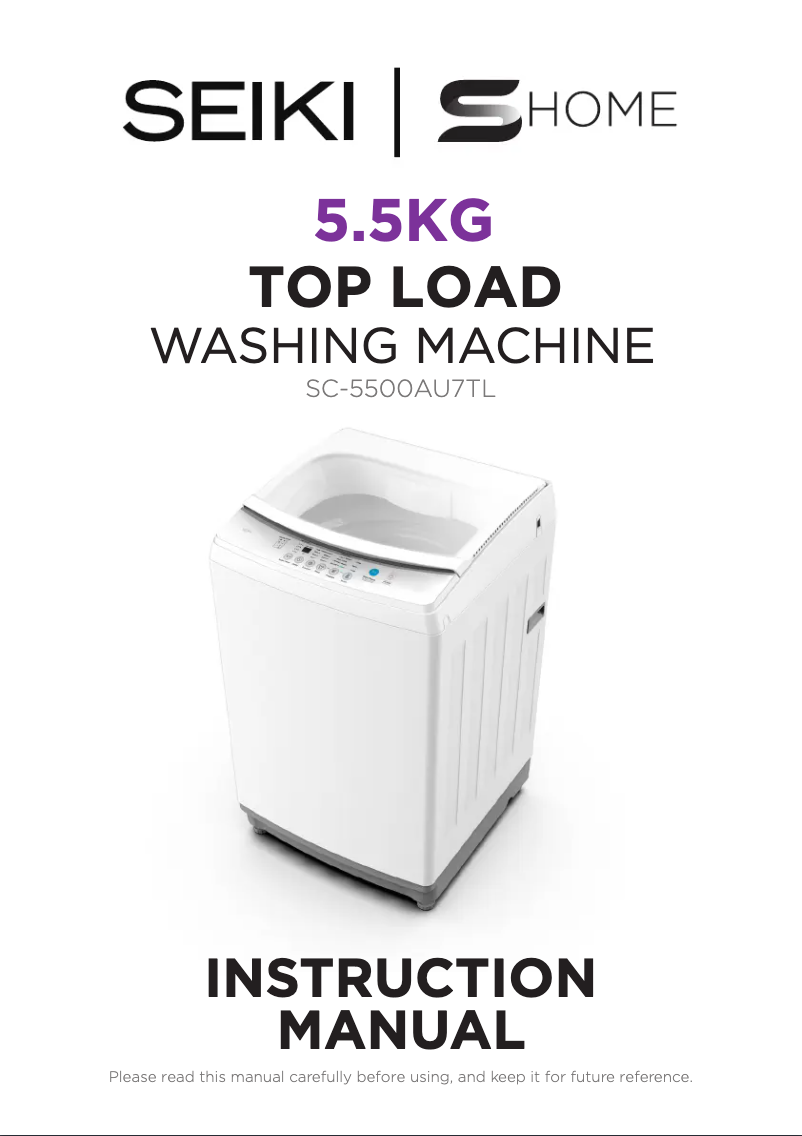 Page n°1 - Manuel utilisateur Seiki SC-5500AU7TL