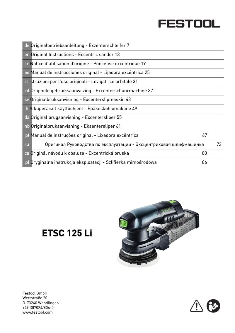 Imagen de la primera página del manual del dispositivo ES-ETSC 125 3,1 I-Plus