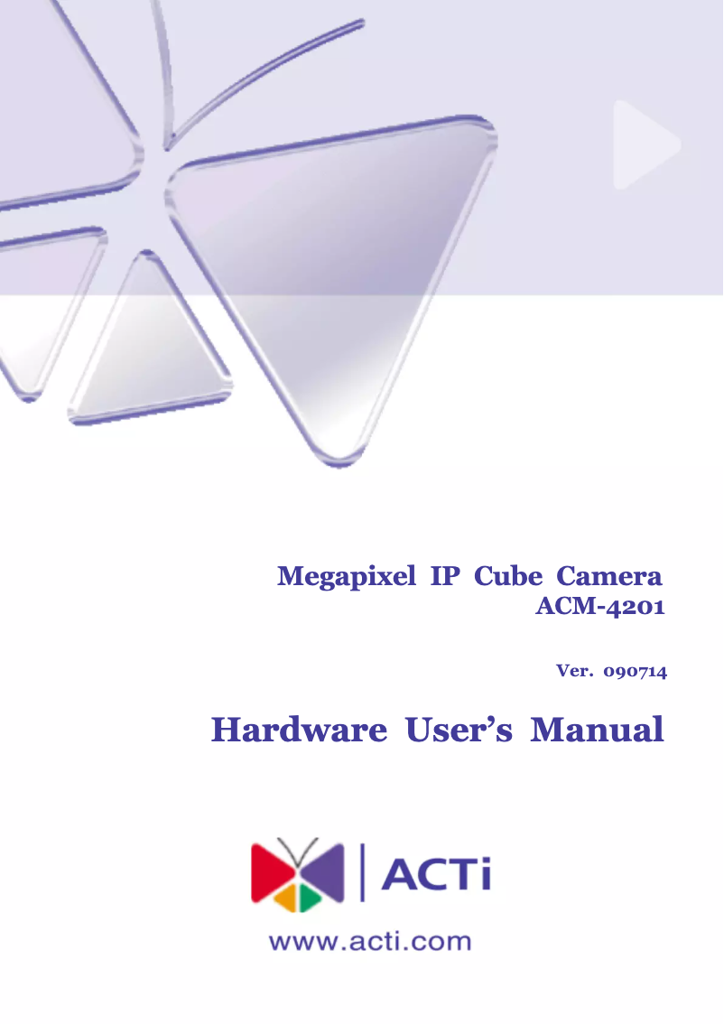 Image de la première page du manuel de l'appareil ACM-4201