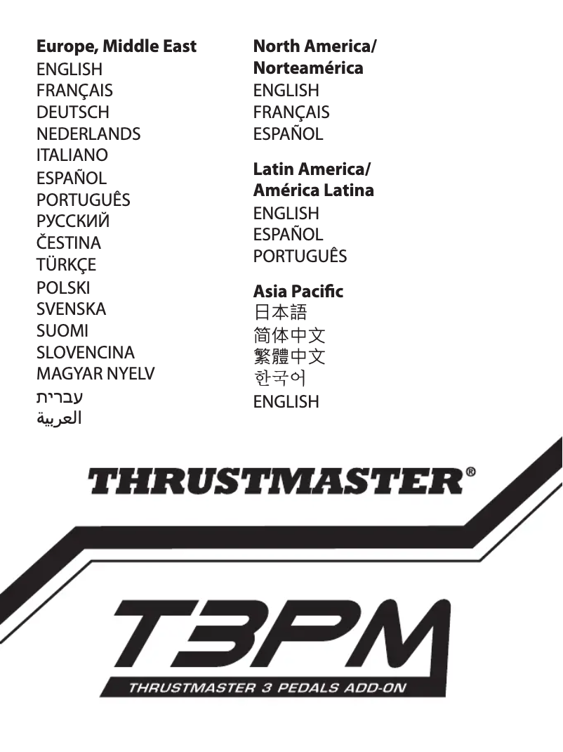 Page 1 de la notice Manuel utilisateur Thrustmaster T3PM