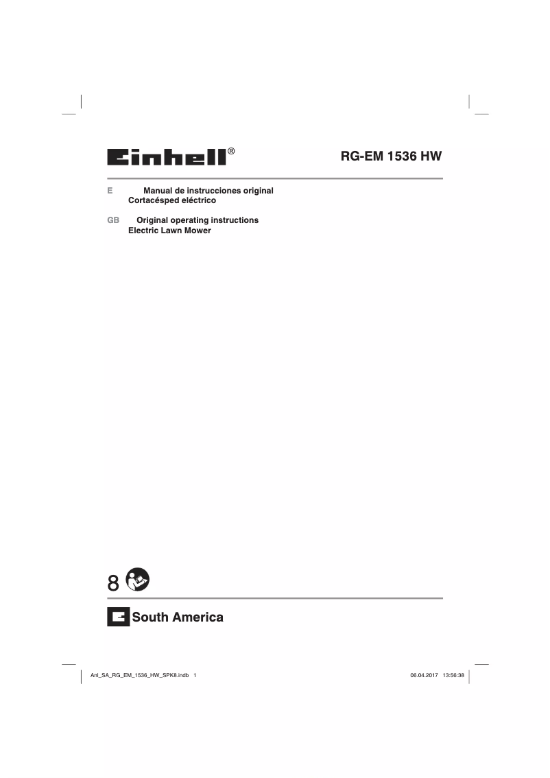 Page n°1 - Manuel utilisateur Einhell RG-EM 1536 HW