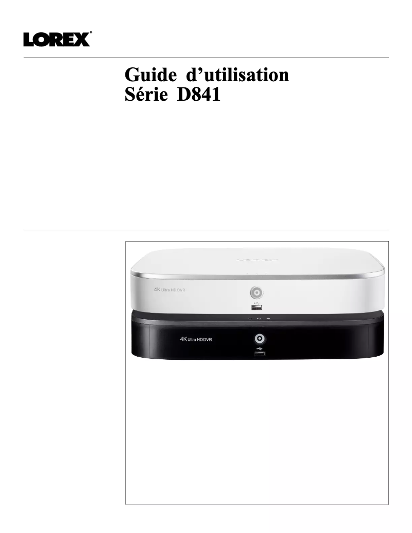 Página 1 del manual Manual de usuario Lorex D841A81