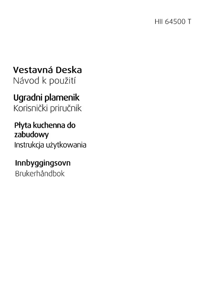 Página 1 del manual Manual de usuario Beko HII 64500 TW