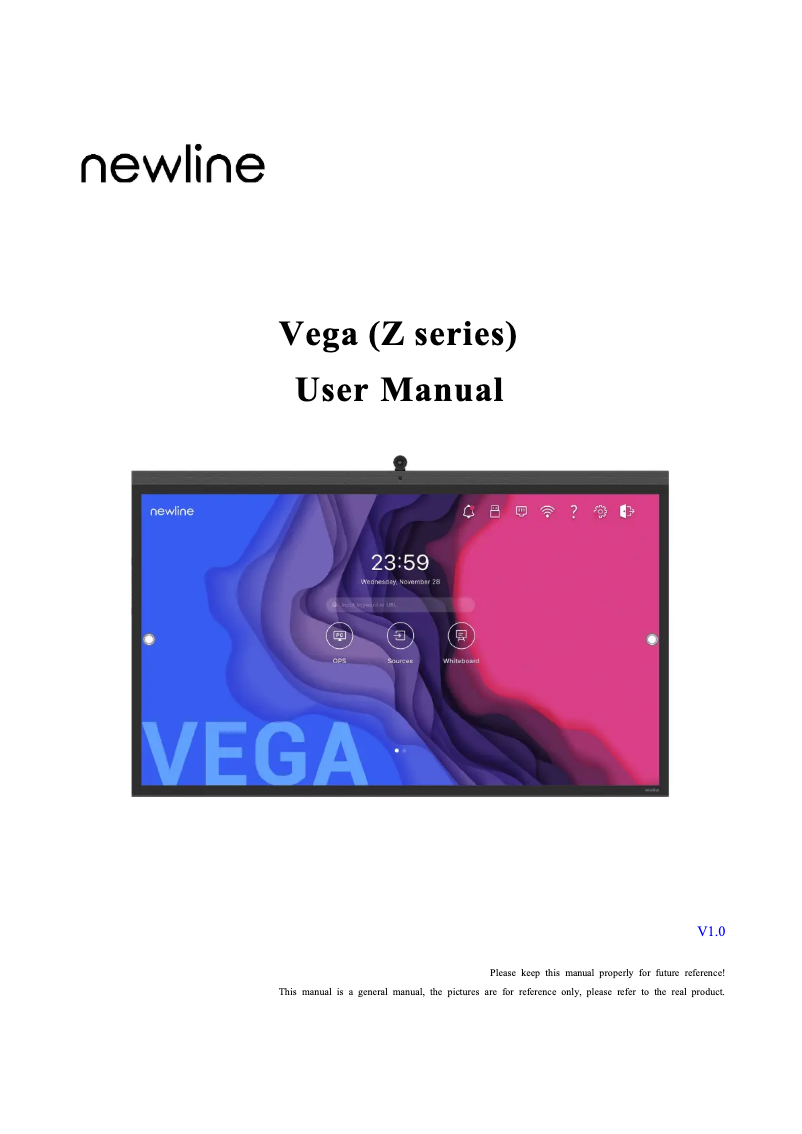 Image de la première page du manuel de l'appareil Vega