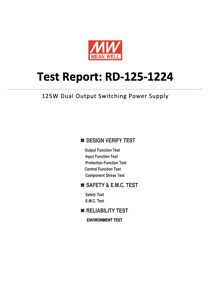 Image de la première page du manuel de l'appareil RD-125-1224