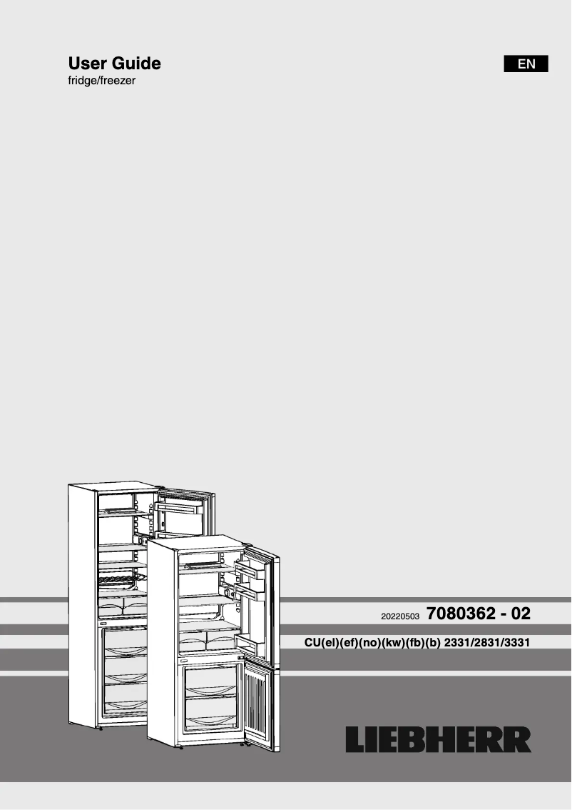 Page 1 de la notice Manuel utilisateur Liebherr CUb 2331-20