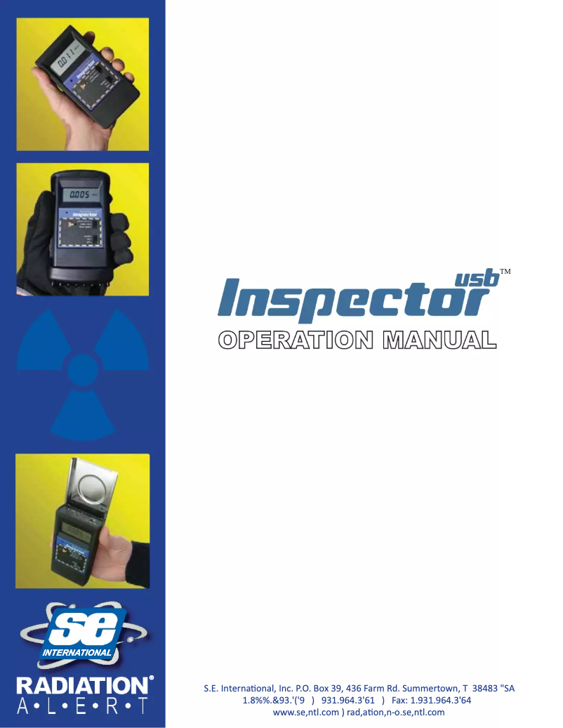 Image de la première page du manuel de l'appareil INSPECTUSB