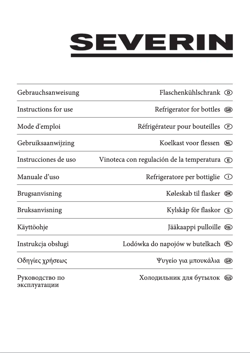 Page 1 de la notice Manuel utilisateur Severin KS 9879