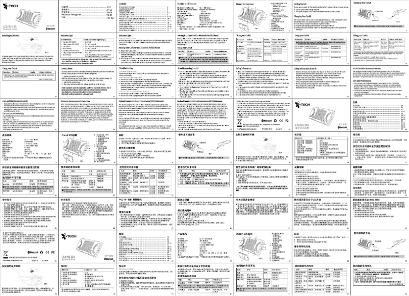 Page n°1 - Manuel utilisateur Itech i.CarKit 305