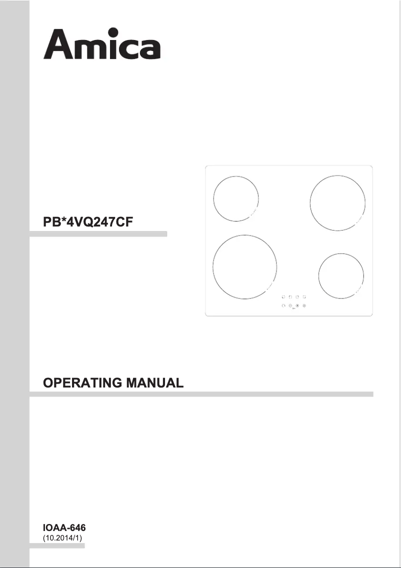 Page n°1 - Manuel utilisateur Amica PH6400Z