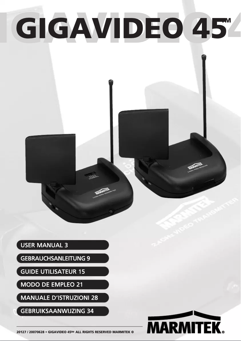 Image de la première page du manuel de l'appareil GigaVideo 45
