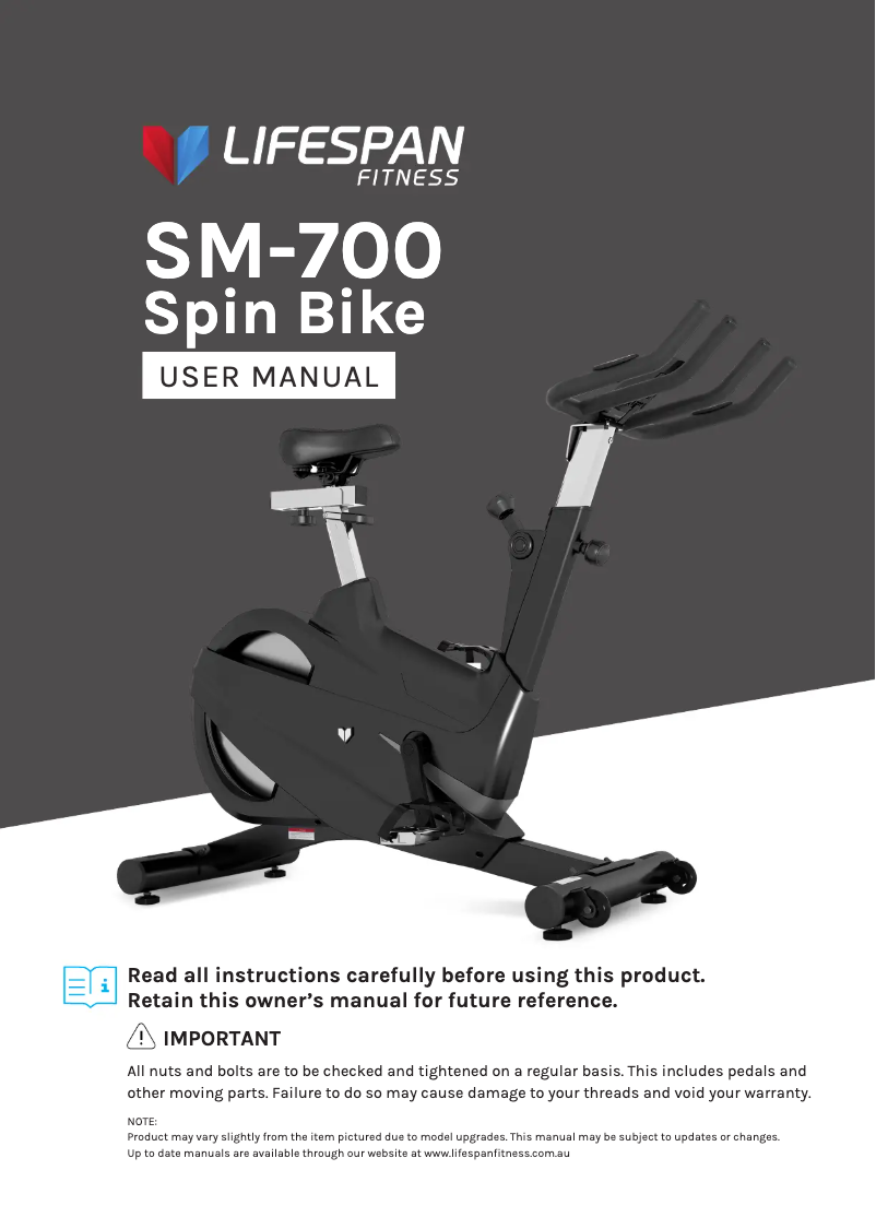 Página 1 del manual Manual de usuario LifeSpan SM-700