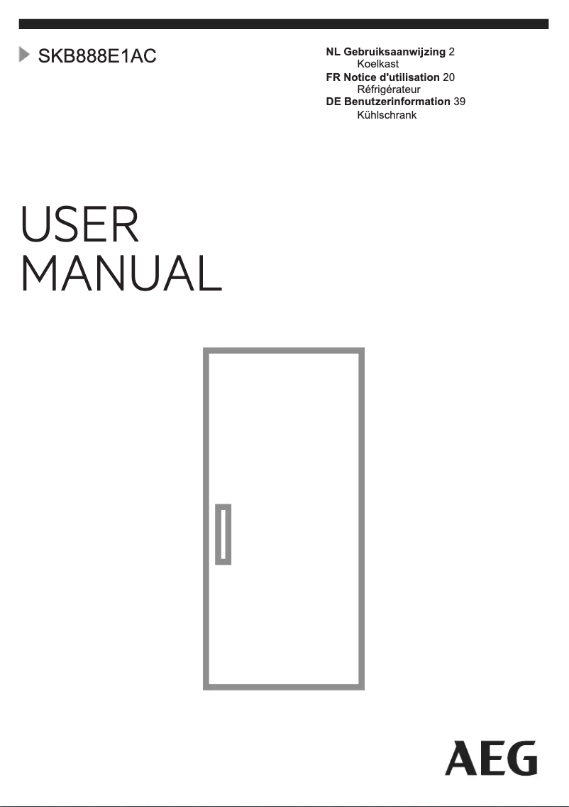 Page n°1 - Manuel utilisateur AEG SKB888E1AC