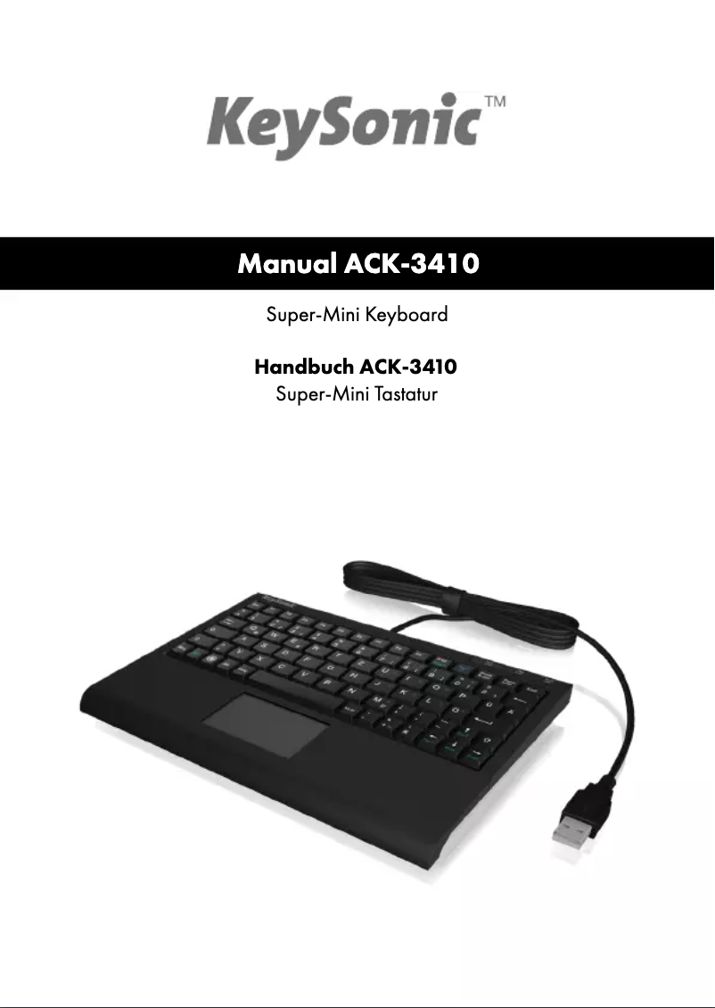 Page n°1 - Mode d'emploi KeySonic ACK-3410