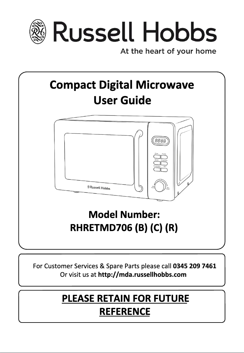 Page 1 of the manual User Manual Russell Hobbs RHRETMD706C