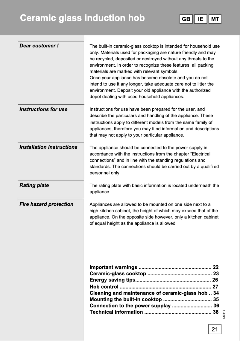 Image de la première page du manuel de l'appareil EIT 2600 P2