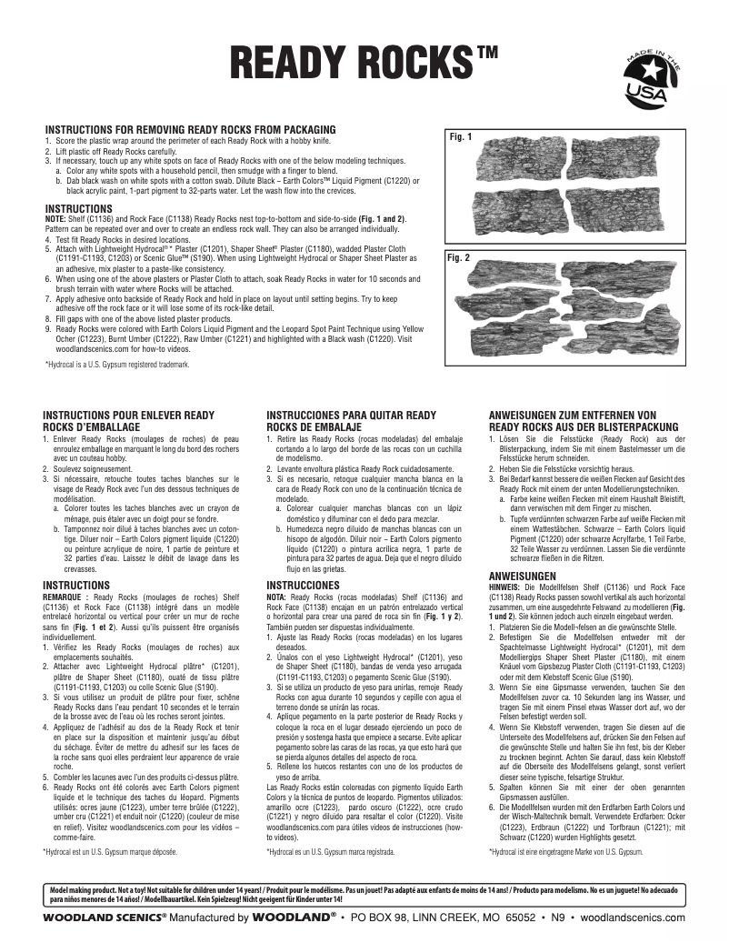 Page n°1 - Manuel utilisateur Woodland Scenics C1137